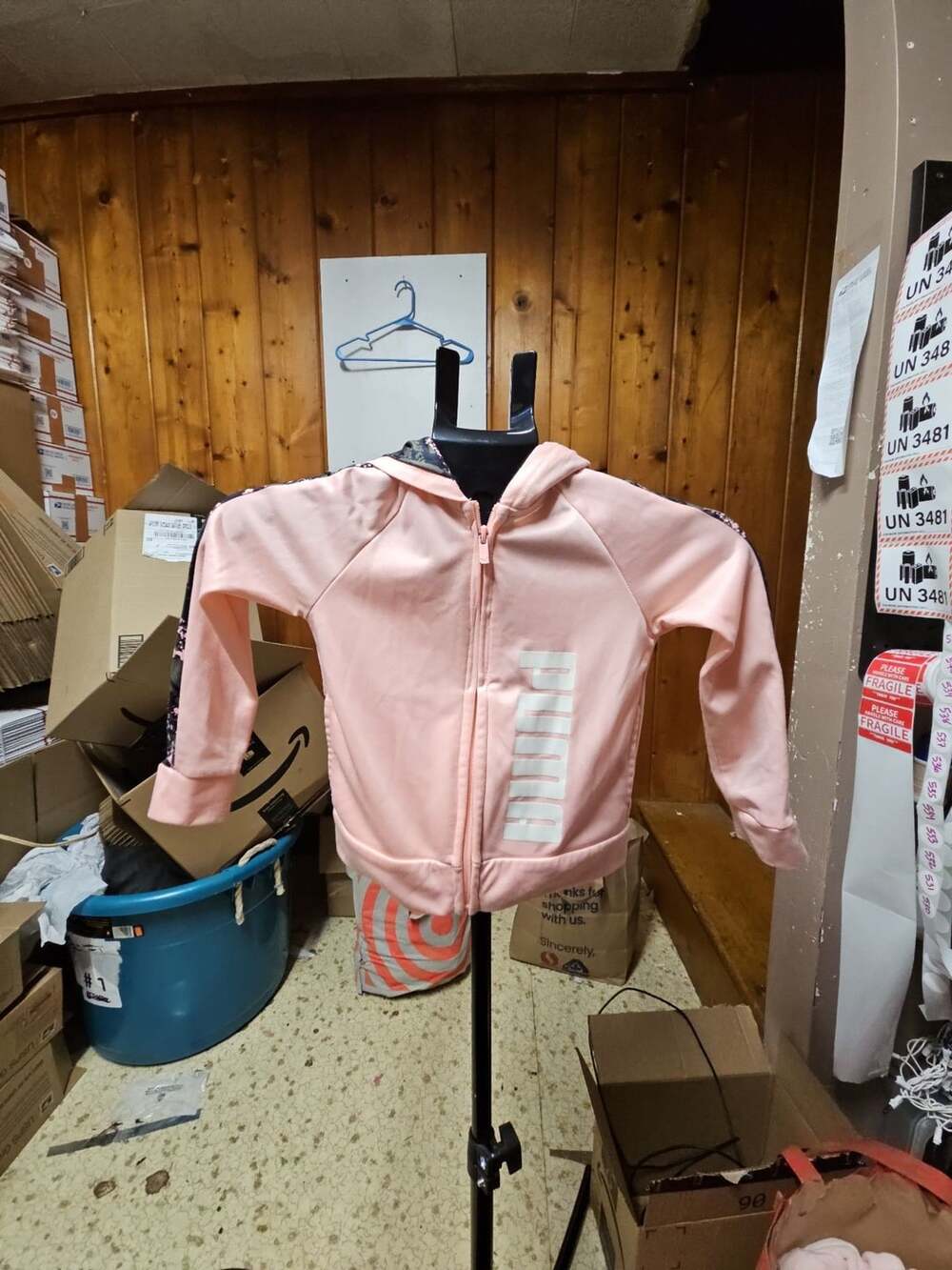 (530) Puma Pink Full Zip Hoodie Jacket